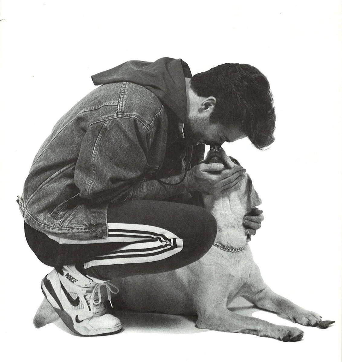 apreciousbox's tweet image. george michael with his dog hippy, 1990