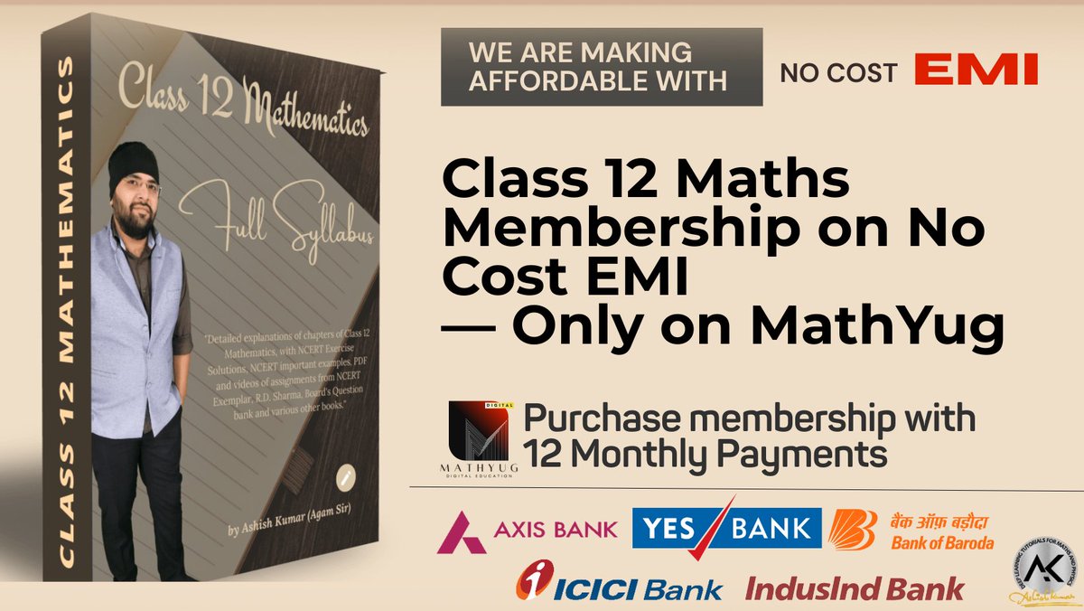 mathyug_hq's tweet image. We’re making quality education more accessible than ever.

Now, you can enroll in the Class 12 Maths Full Syllabus Membership on No Cost EMI — only on MathYug.

Visit Mathyug.com to get started.

#Class12Maths #MathYug #AgamSir #OnlineLearning