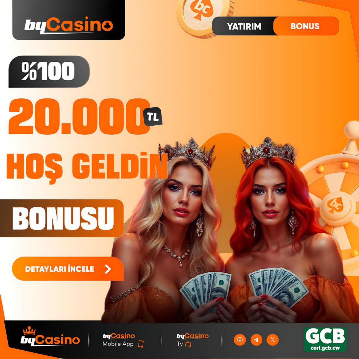 EN İYİSİ! #denemebonusu 

BYCASİNO 🔥
Yeni Üye Olan Herkese 750TL Deneme Bonusu Hediye !

20.000₺ HOŞ GELDİN Yatırım bonusu 

Hemen üye olmak için
cutt.ly/8rES1fKF

#casino #bahis #iddia