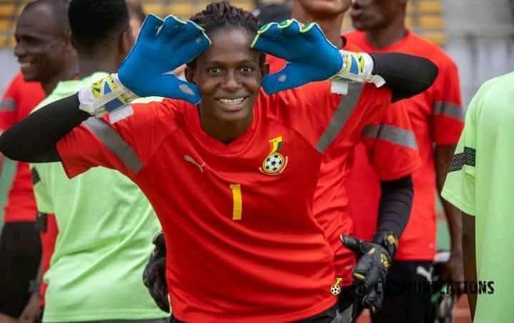 SaniBasiru3's tweet image. No true Ghanaian will pass the GK Cynthia Konkan without showing her love #WAFCON2024