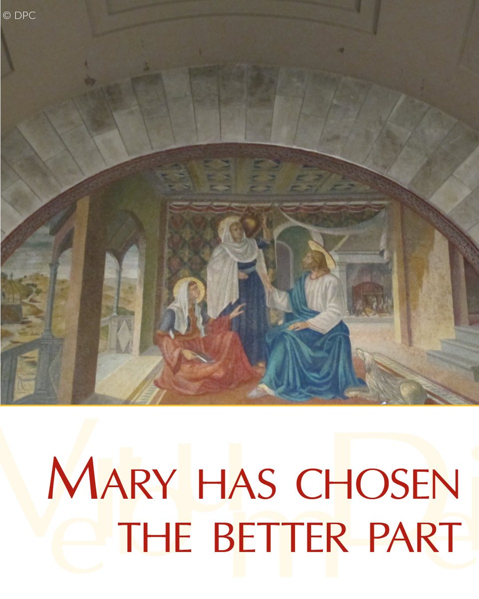 VaticanNews's tweet image. Gospel of the Day (Luke 10,38-42)
Jesus entered a village where a woman whose name was Martha welcomed him. She had a sister named Mary who sat beside the Lord at his feet listening to him speak. Martha, burdened with much serving, came to him and said, "Lord, do you not care…