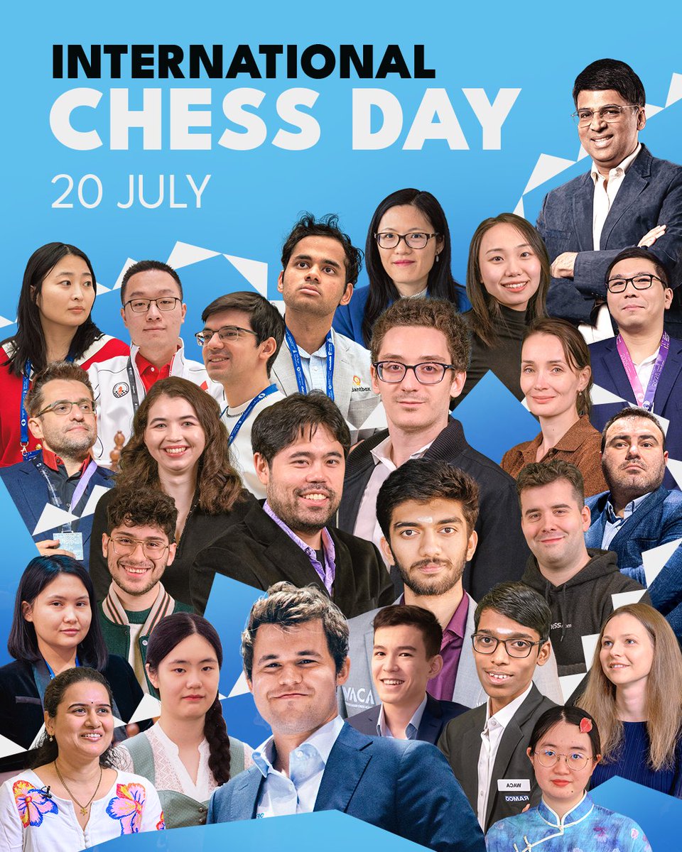 FIDE_chess's tweet image. Happy International Chess Day! ♟️🔥

Today, we celebrate the game that connects millions across borders, languages, and generations. From casual players to world champions – chess is for everyone. ❤️

#InternationalChessDay