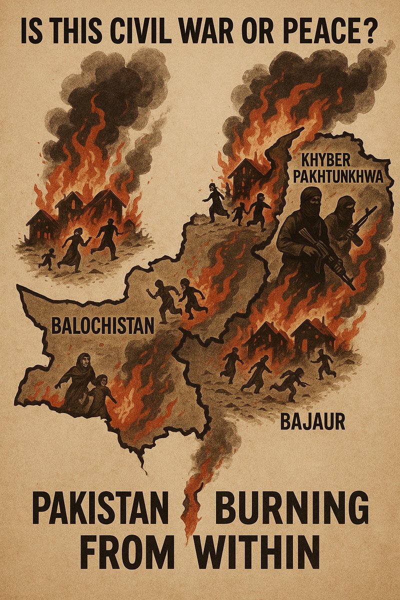 HaashniJamwal's tweet image. Balochistan, KP and Bajaur are under siege, but Pakistan's military and ISI are too busy covering up their failures. 
#SilentCollapse #TerrorWithin #PakistansDenial
#PakMilitaryFail