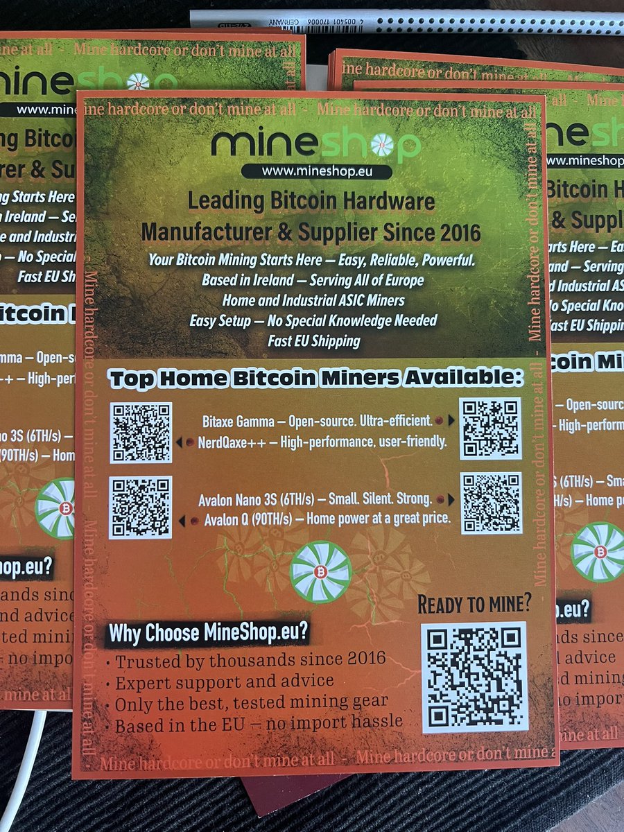 MX12 ART (@mx12art) on Twitter photo Deine Nachbarn schwitzen umsonst.
Du schwitzt fürs Sound Money.
<a href="/mineshop_eu/">Mineshop.eu</a>
jetzt Home Miner sichern.
Bei mineshop.eu bekommst du das Ding ohne Zollstress direkt nach Deutschland🇩🇪 🇦🇹 🇨🇭
Proof of Work + Proof of Wärme
#einundzwanzig #bitcoin #miner
#homeminer Deine Nachbarn schwitzen umsonst.
Du schwitzt fürs Sound Money.
<a href="/mineshop_eu/">Mineshop.eu</a>
jetzt Home Miner sichern.
Bei mineshop.eu bekommst du das Ding ohne Zollstress direkt nach Deutschland🇩🇪 🇦🇹 🇨🇭
Proof of Work + Proof of Wärme
#einundzwanzig #bitcoin #miner
#homeminer