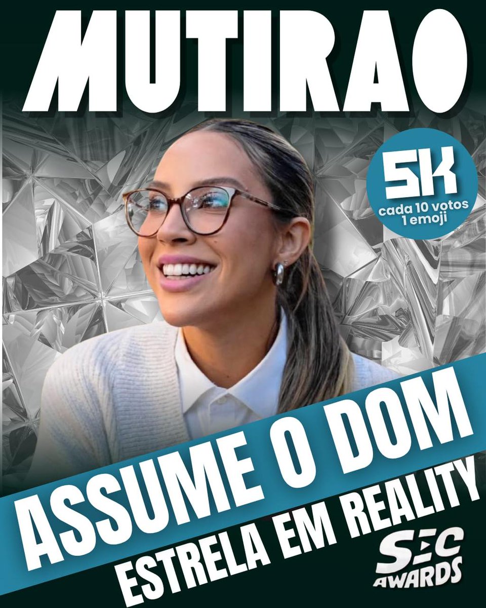 🚨MUTIRÃO ASSUME O DOM 🚨

Categoria : ESTRELA EM REALITY

🗳 A cada 10 votos deposite um emoji aqui.

⏰ ENCERRA ÀS 06:00hrs  !

🚨 Votem na RENATA 

🎯 META: 5K Comentários

🔗: secawards.seriesemcena.com.br/estrela-realit…
