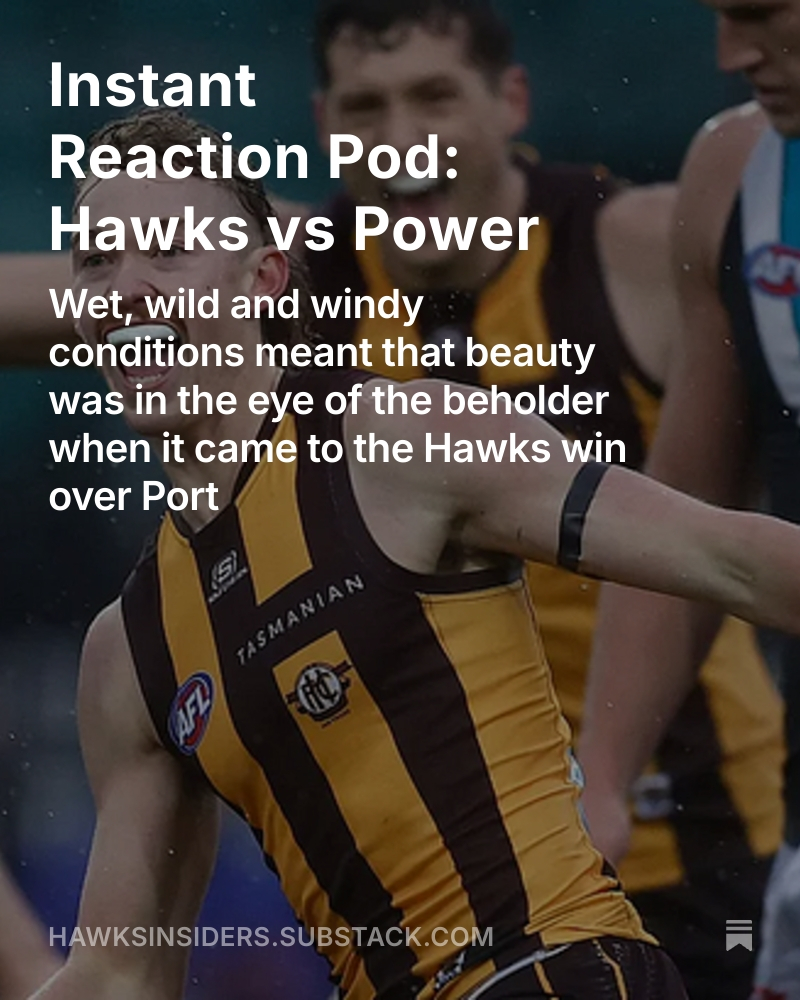 Hawks Insiders (@hawksinsiders) on Twitter photo We don’t call it an instant recap pod for nothing! Within an hour of the game, <a href="/daniel_prins/">Danny Prins</a> & <a href="/darren_levin/">Darren Levin</a> got together to unpack a wild and entertaining win against Port - from Mitch Lewis' return to Jars' forward line cameo. Come for the analysis stay for the rogue chat. We don’t call it an instant recap pod for nothing! Within an hour of the game, <a href="/daniel_prins/">Danny Prins</a> & <a href="/darren_levin/">Darren Levin</a> got together to unpack a wild and entertaining win against Port - from Mitch Lewis' return to Jars' forward line cameo. Come for the analysis stay for the rogue chat.