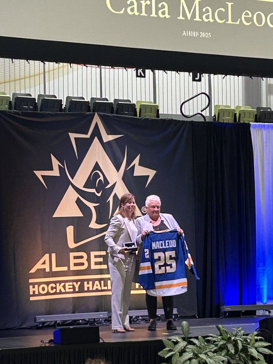Honoured to be in attendance for Carla’s induction into the Alberta Hockey Hall of Fame presented by the legendary Mel Davidson. What an accomplishment, well deserved coach!