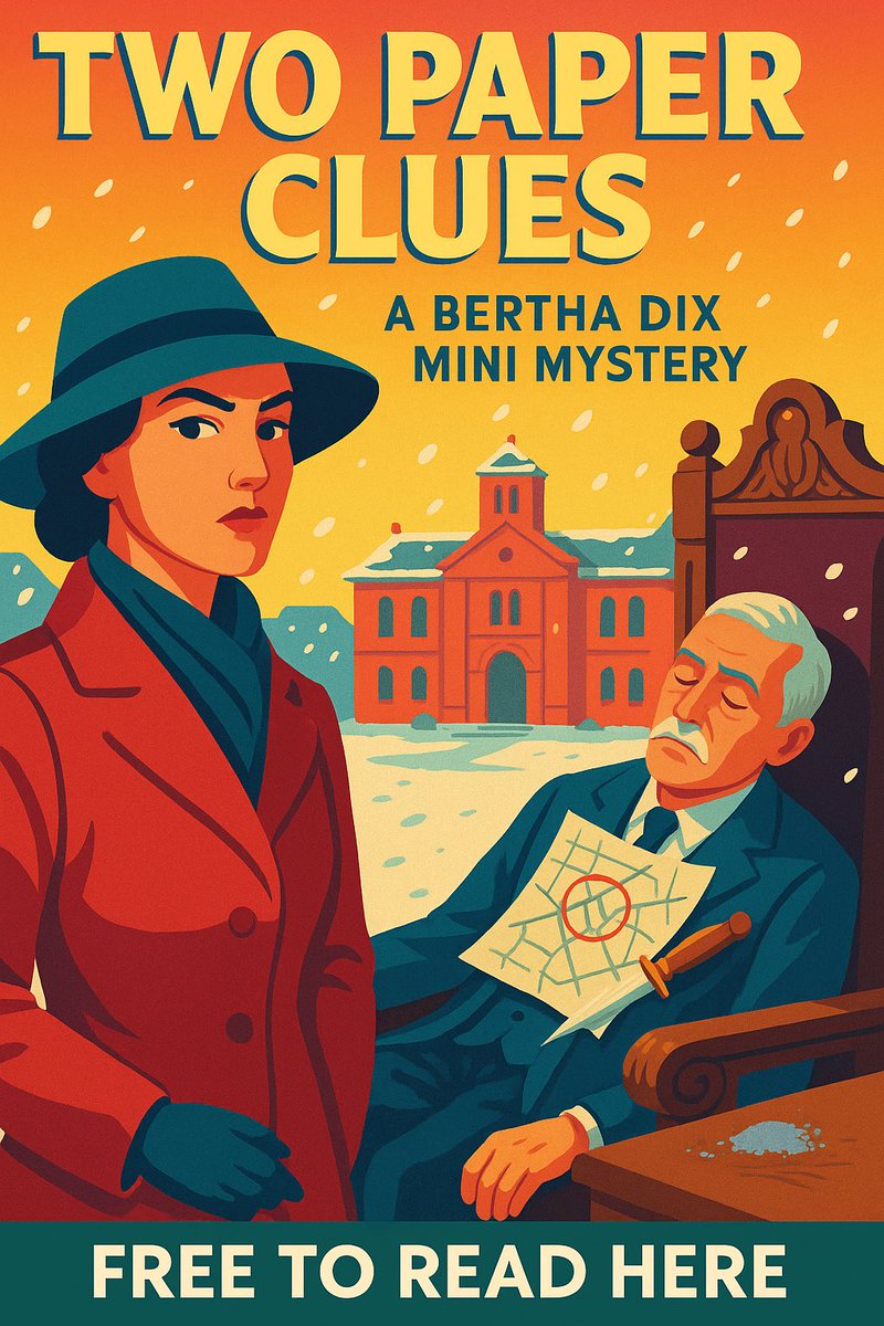 RalphSurman's tweet image. TWO PAPER CLUES — A BERTHA DIX MINI MYSTERY
Less than 5 minutes. No sign-up. Just a gripping story and one unforgettable sleuth.
Free to read on Facebook.
Look for Ralph Surman – Published Author & Educator
#thriller #BerthaDix
