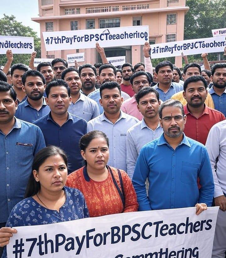 KzCold's tweet photo. "सुना हूँ 8 वेतनमान की हो रही है तैयारी,
पर यहाँ तो बिहार सरकार लोक सेवा से शिक्षक और हेडमास्टर राज्यकर्मियों को 7वेतनमान से वंचित कर रखा है!
ऐसा अपमान और अन्याय बिहार सरकार के द्वारा क्यों!?
जब उन्हें लगता की #7thPayForBPSCTeachers दे नहीं पाएँगे तो क्यो TRE1,2,3,4...लाएँ हैं? https://t.co/XTvytbOc8w