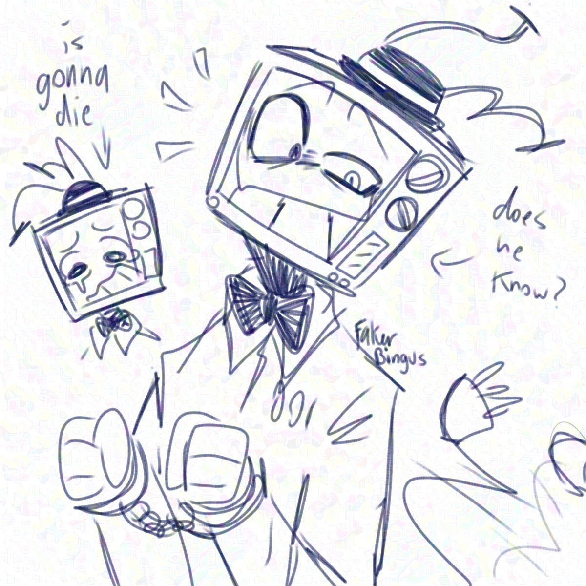 Fakerbingus's tweet image. Late night #mrpuzzles doodle
He's gonna die this time I won't even deny it i give up
