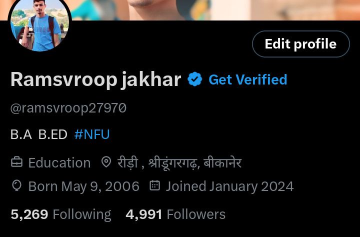 क्या आज मेरे #5k हो जायेगे 
सभी साथी फॉलो करो, सबको फॉलो बेक मिलेगा 
#नेशनल_फ्रीडम_यूनियन