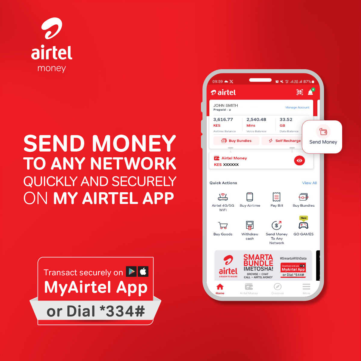 AIRTEL_KE's tweet image. Convenience ni... Sending money hassle-free to ALL Networks in just a few taps with the My Airtel App. Download the app here: bit.ly/2C8nPCy, and enjoy seamless transactions.