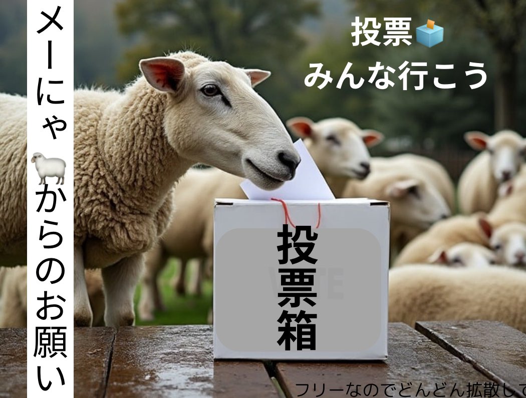 111meenya's tweet image. 衝撃です！！！
投票率低迷！！！！！

📝
【参議院議員選挙　推定投票率】
15時現在の東京都内の推定投票率
男性：22.42%
女性：18.86%
平均：20.57%

【前回（令和４年７月）推定投票率】
平均：23.16%

#参議院議員選挙 #参院選