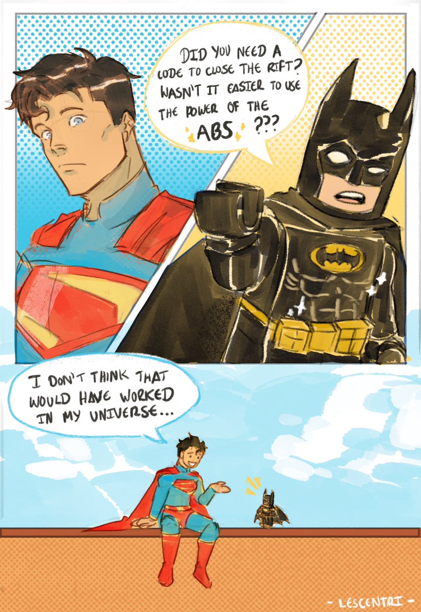 lescentri's tweet image. I love the Lego Batman reference in the movie 🚬 #Superman