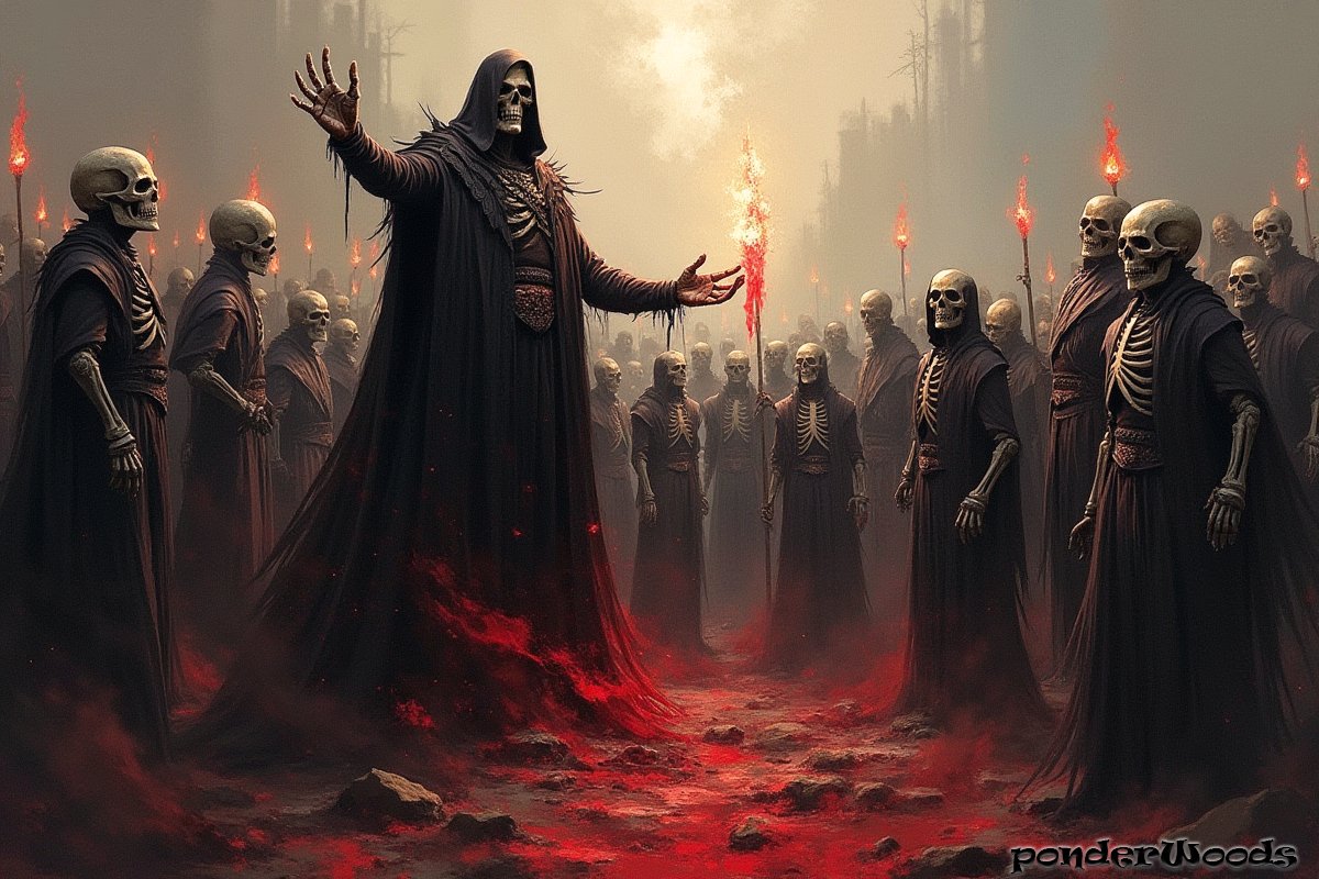 Behold… Lord Marrowgloom, Warden of the Withering Flame, as he rallies the Crimson Ossuary... a legion of skeletal zealots bound by eternal fire. 🔥💫