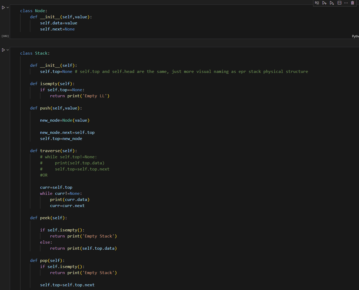 shisai530's tweet image. day 7/180

- finished stacks, queue data struct. 
- coded up and understood the logic via follow along yt tutorial.

#ECTC
#180DaysofWhatever