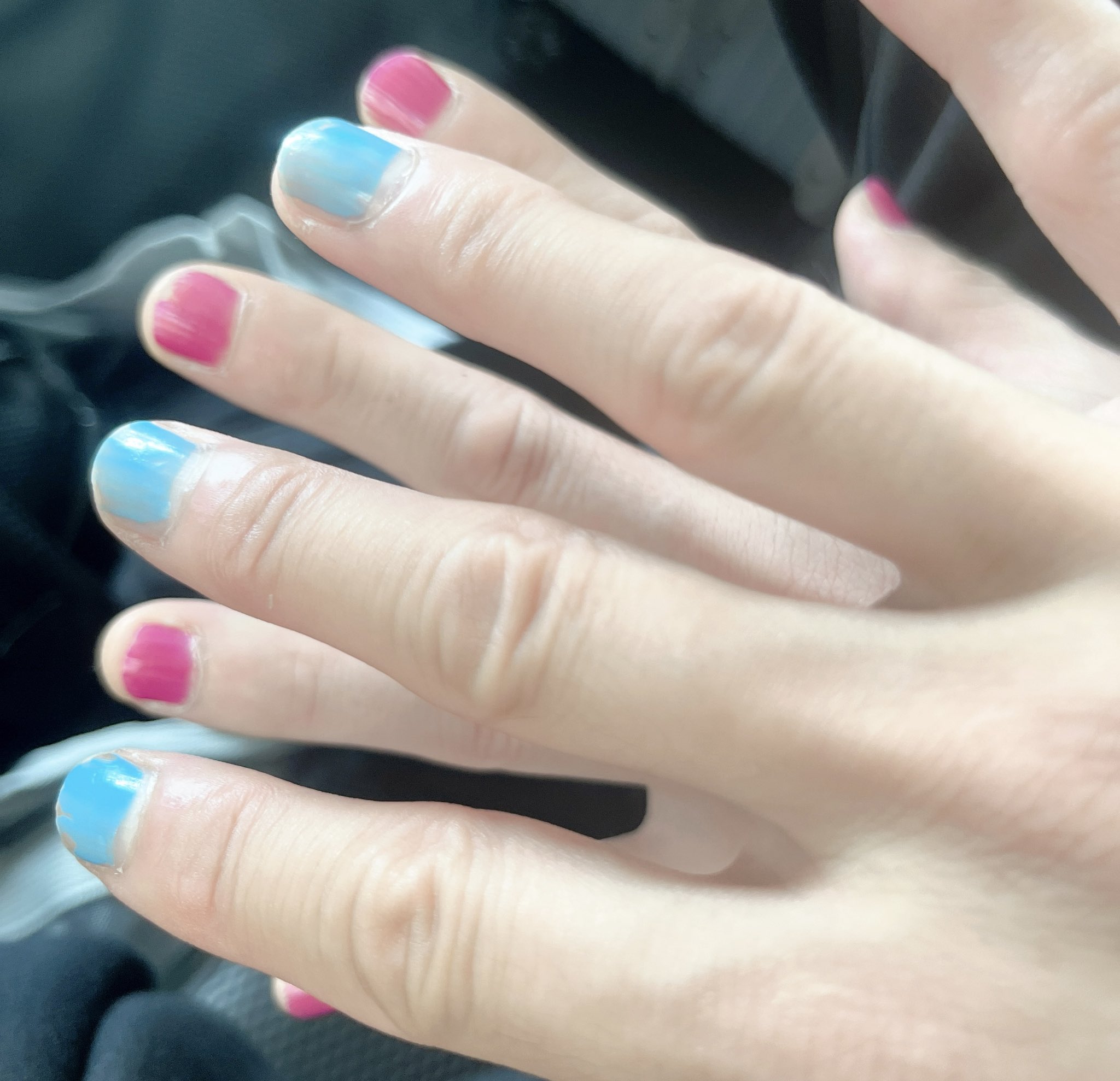ゆんたん♡リンク️ タンザナイト & ロードライトガーネット Gimmel リング