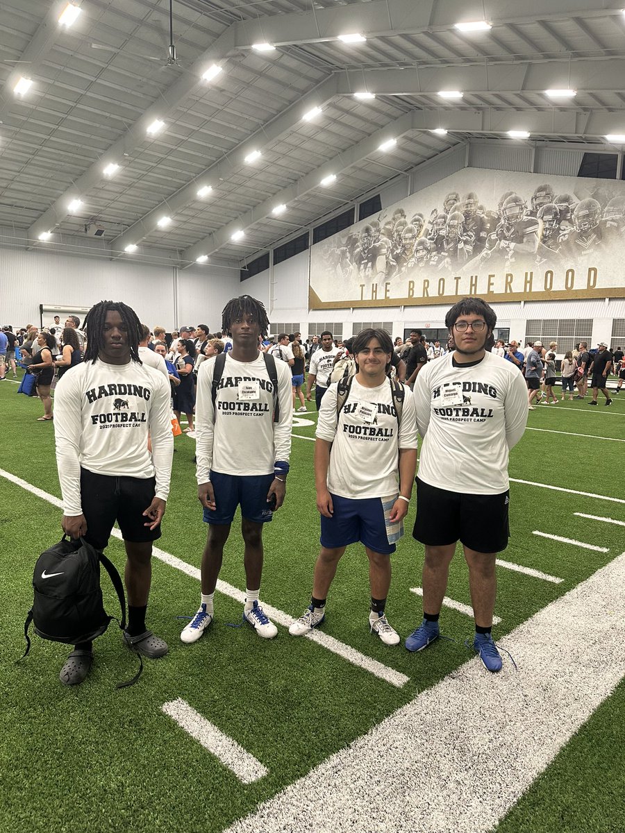 Thanks <a href="/Harding_FB/">Harding Football</a> for putting on a great prospect camp and letting some of our guys showcase their skills!