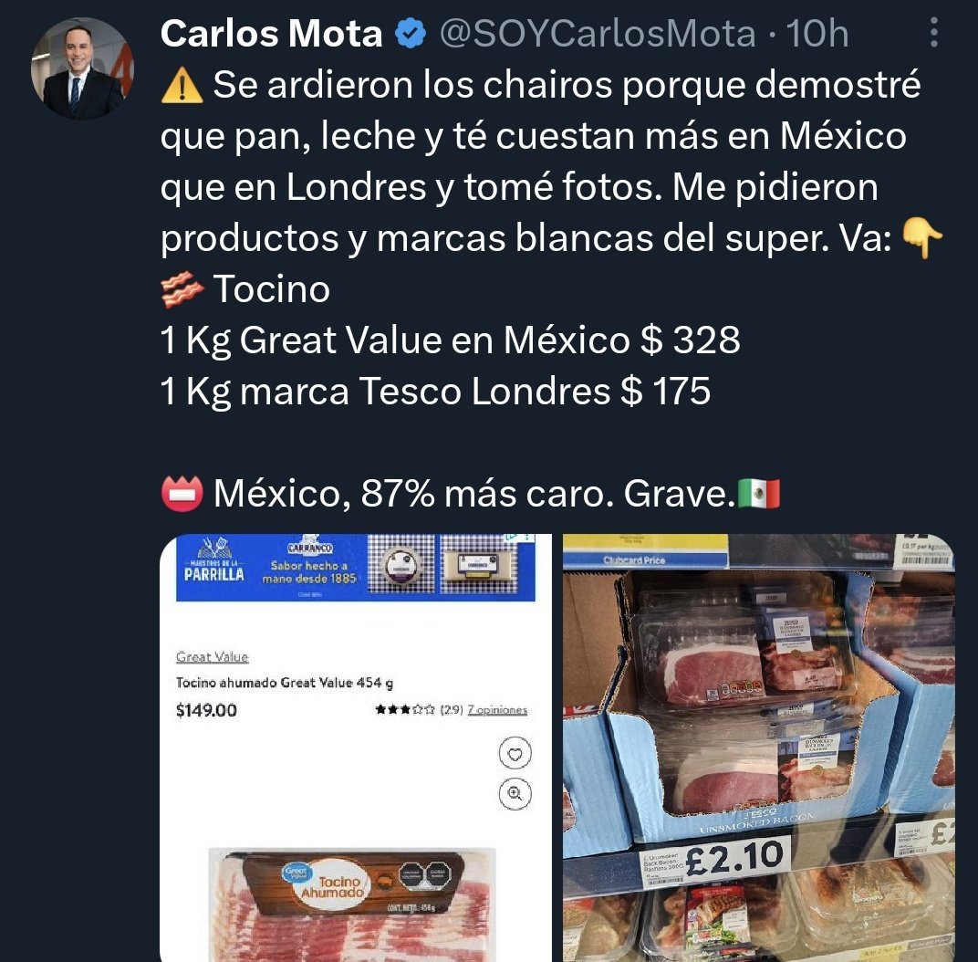 ZuritaCarpio's tweet image. El "periodista" @SOYCarlosMota quiere argumentar con precios de productos de diferente peso. El que muestra de Greatvalue es de 450 gramos, el otro de 300. Pobre diablo.