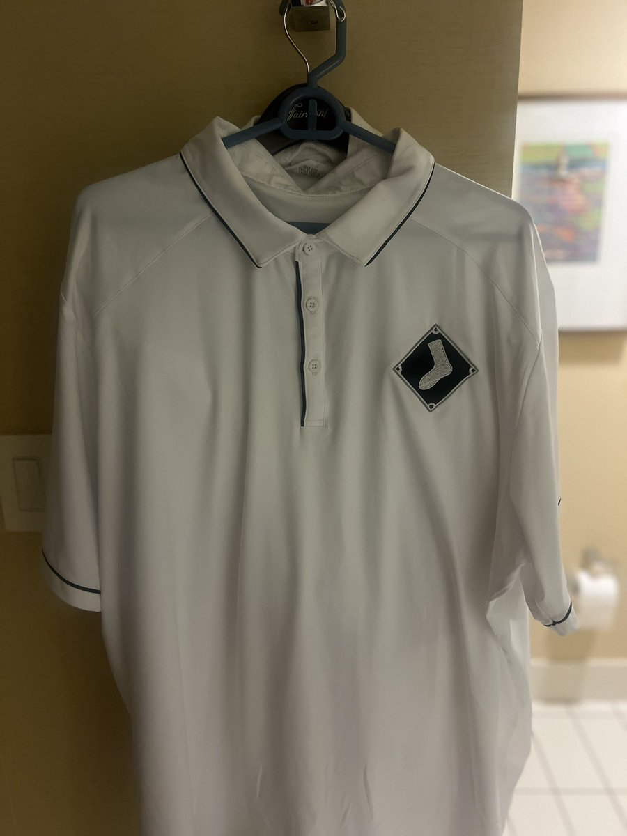 Plesac19's tweet image. Alright @whitesox faithful… hung this bad boy up and it will be ready for duty tomorrow …12:30pm CT first pitch on @CHSN__ … this polo lives to fight another fight … let’s get a 3 bagger tomorrow (Sunday) afternoon in Pittsburgh! ⚾️