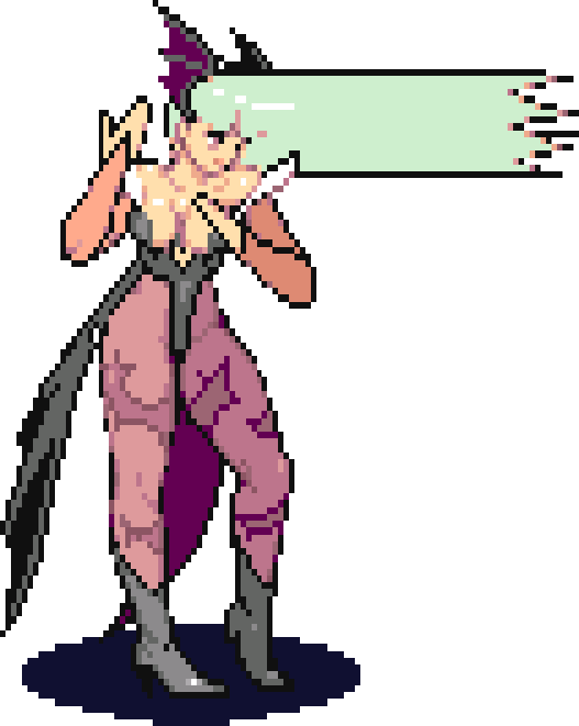 Bafael1's tweet image. imagine you decide you finally want to try the vampire series, you pick the most iconic character Morrigan as the first character you try, then once the round starts you hit light punch and you're presented with this animation