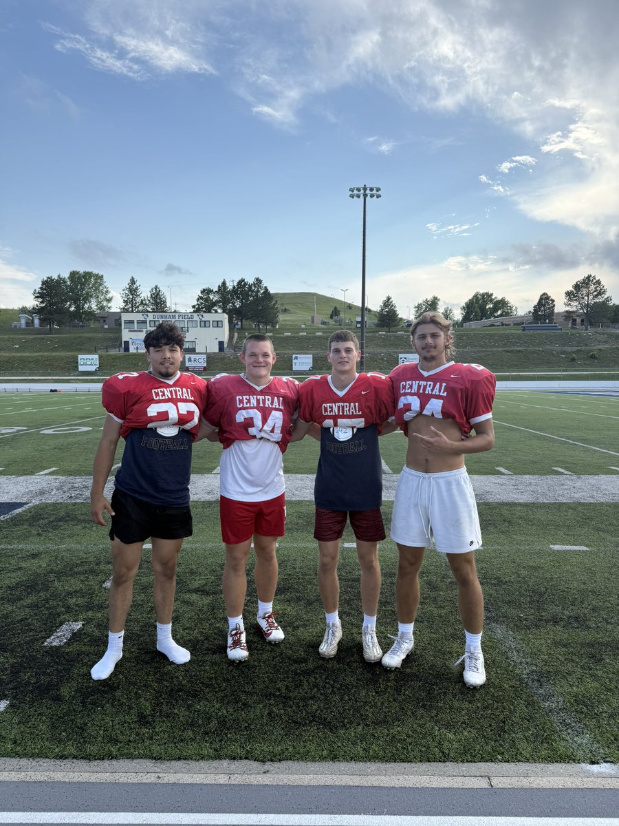 Weiland Benbo 26' RB/LB/FB (@weiland_benbo) on Twitter photo Me and my bois had an amazing time dominating today at the mines prospect camp!! Super thankful for the opportunity!
<a href="/RC_CentralFB/">Rapid City Central Football</a>
<a href="/coachflohr/">Charlie Flohr</a> <a href="/Fbcoach_vrw/">Vance Winter</a> <a href="/CoachRoseSDM/">Coach Rose</a> <a href="/CoachTTumbleson/">Coach Tumbleson</a> <a href="/CoachRFreeman/">Ryan Lee Freeman</a> <a href="/bowanmontgomery/">Coach Bo Montgomery</a> <a href="/CoachRSales/">Rob Sales</a> Me and my bois had an amazing time dominating today at the mines prospect camp!! Super thankful for the opportunity!
<a href="/RC_CentralFB/">Rapid City Central Football</a>
<a href="/coachflohr/">Charlie Flohr</a> <a href="/Fbcoach_vrw/">Vance Winter</a> <a href="/CoachRoseSDM/">Coach Rose</a> <a href="/CoachTTumbleson/">Coach Tumbleson</a> <a href="/CoachRFreeman/">Ryan Lee Freeman</a> <a href="/bowanmontgomery/">Coach Bo Montgomery</a> <a href="/CoachRSales/">Rob Sales</a>