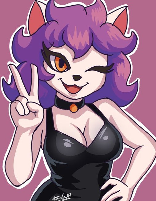 Enrimations's tweet image. New drawing of my OC Nora. I hope you like it. I added a few more details. Do you like it?
I love the purple :3