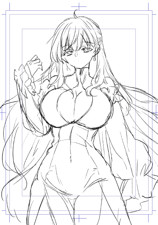 もっと大人っぽいの描いたらどうなりますかっていわれた。こうなります。
ちびっこも好きだが爆乳も好き。 