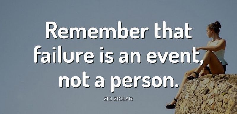 TheZigZiglar's tweet image. "Remember that failure is an event, not a person."-Zig Ziglar