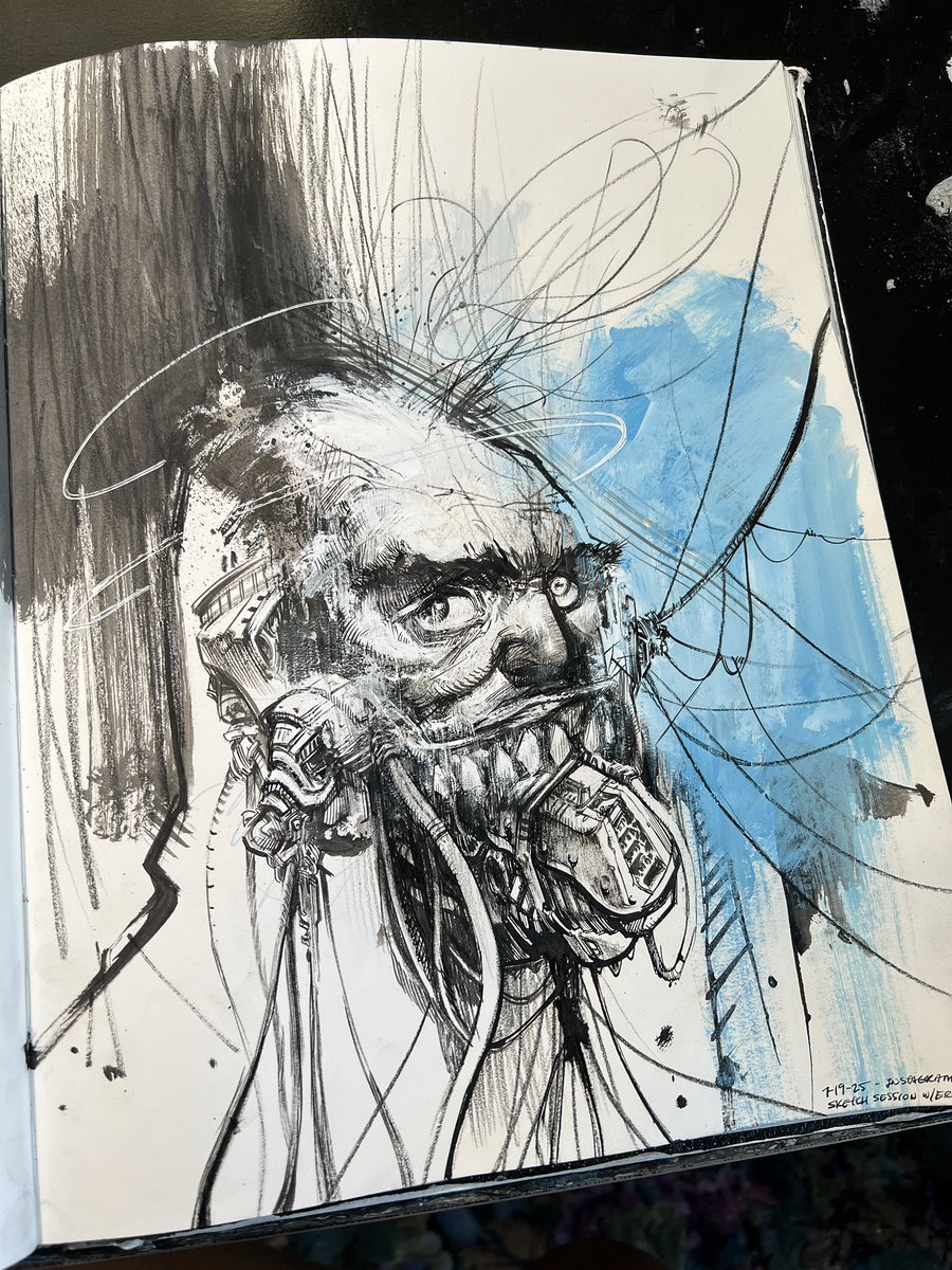 Had a great time live-streaming with Eric Talbot this afternoon.  It was fun shooting the shit and watching him work.  I think we might do it again some time. 

Here is what I came up with.  This is the first pages of MYOPIA issue #5!