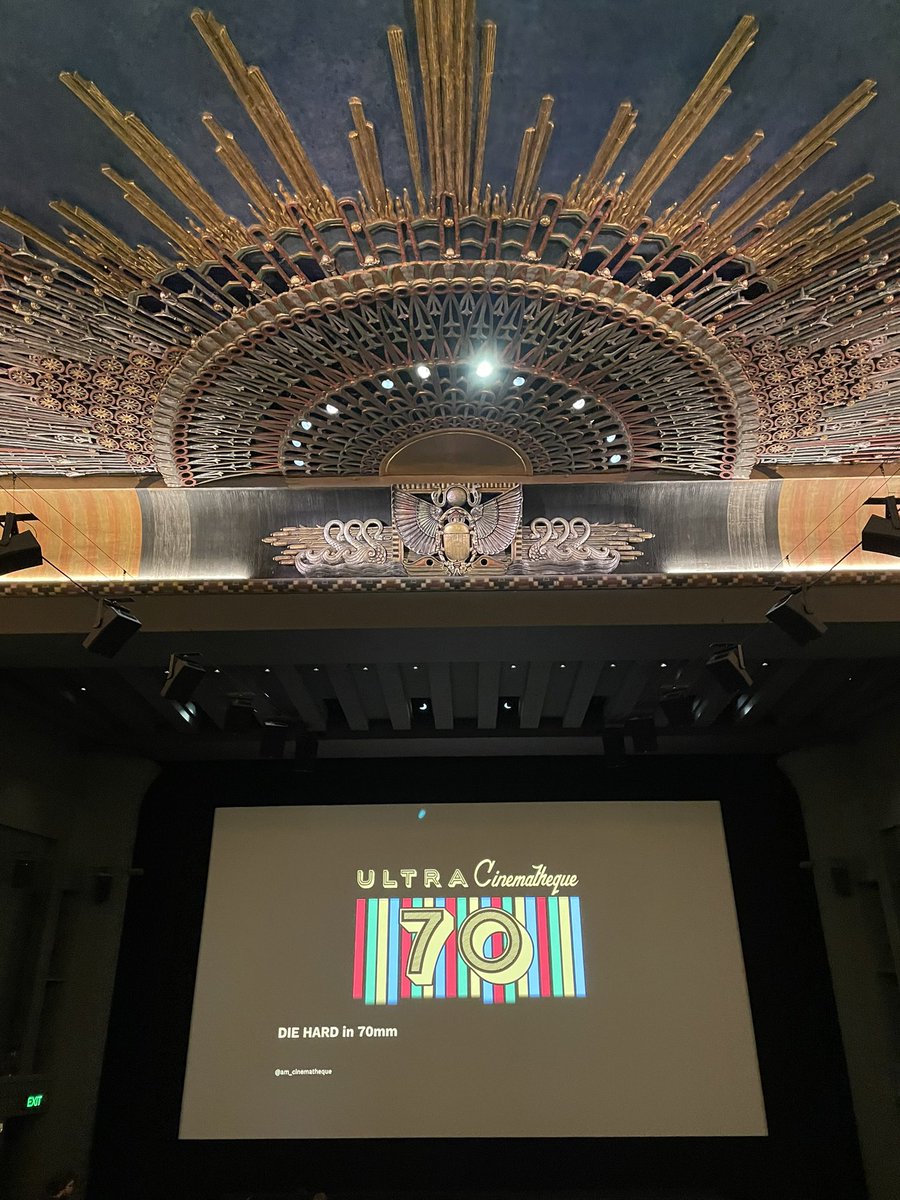 Lulamaybelle's tweet image. Yippee-Ki-yay, motherf*ckers! Tonight we’re taking in DIE HARD at the @EgyptianLA. It’s the first time this 70mm print has been projected in LA since its original run at the Avco back in 1988.
“Welcome to the party, pal!” - @am_cinematheque