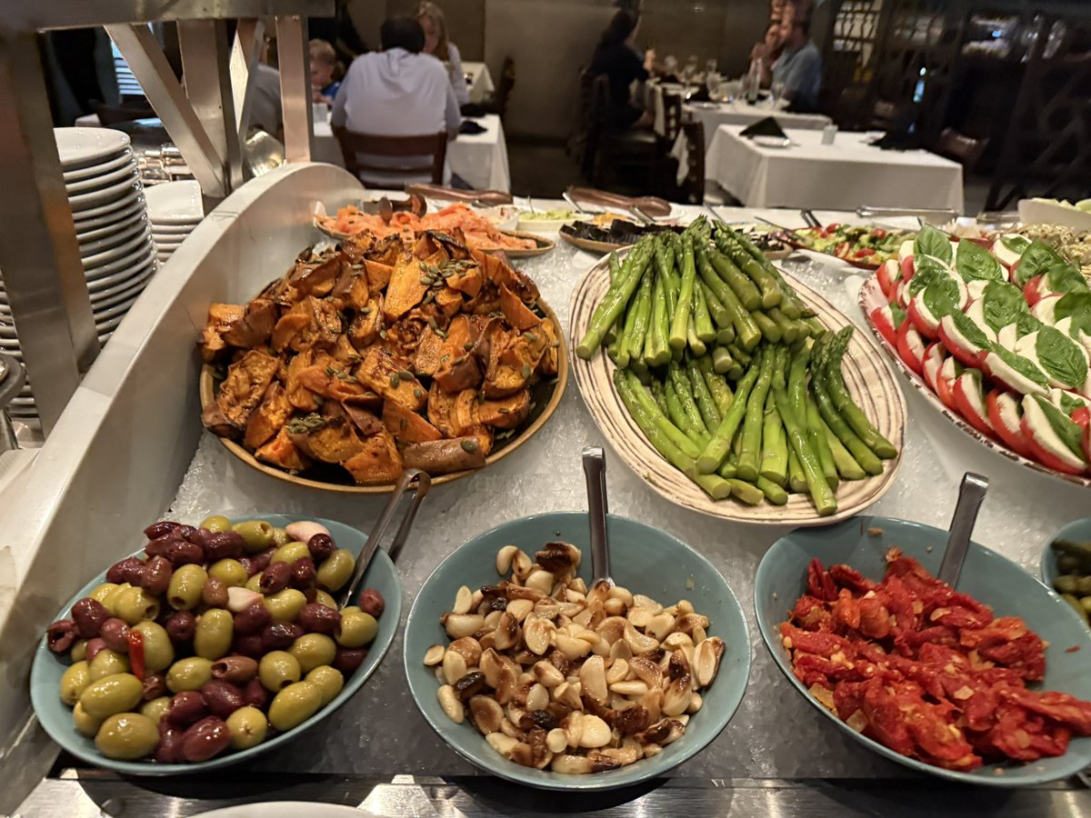 This is my first Brazilian steakhouse in like 7 years. Look at the food that we can eat!!!