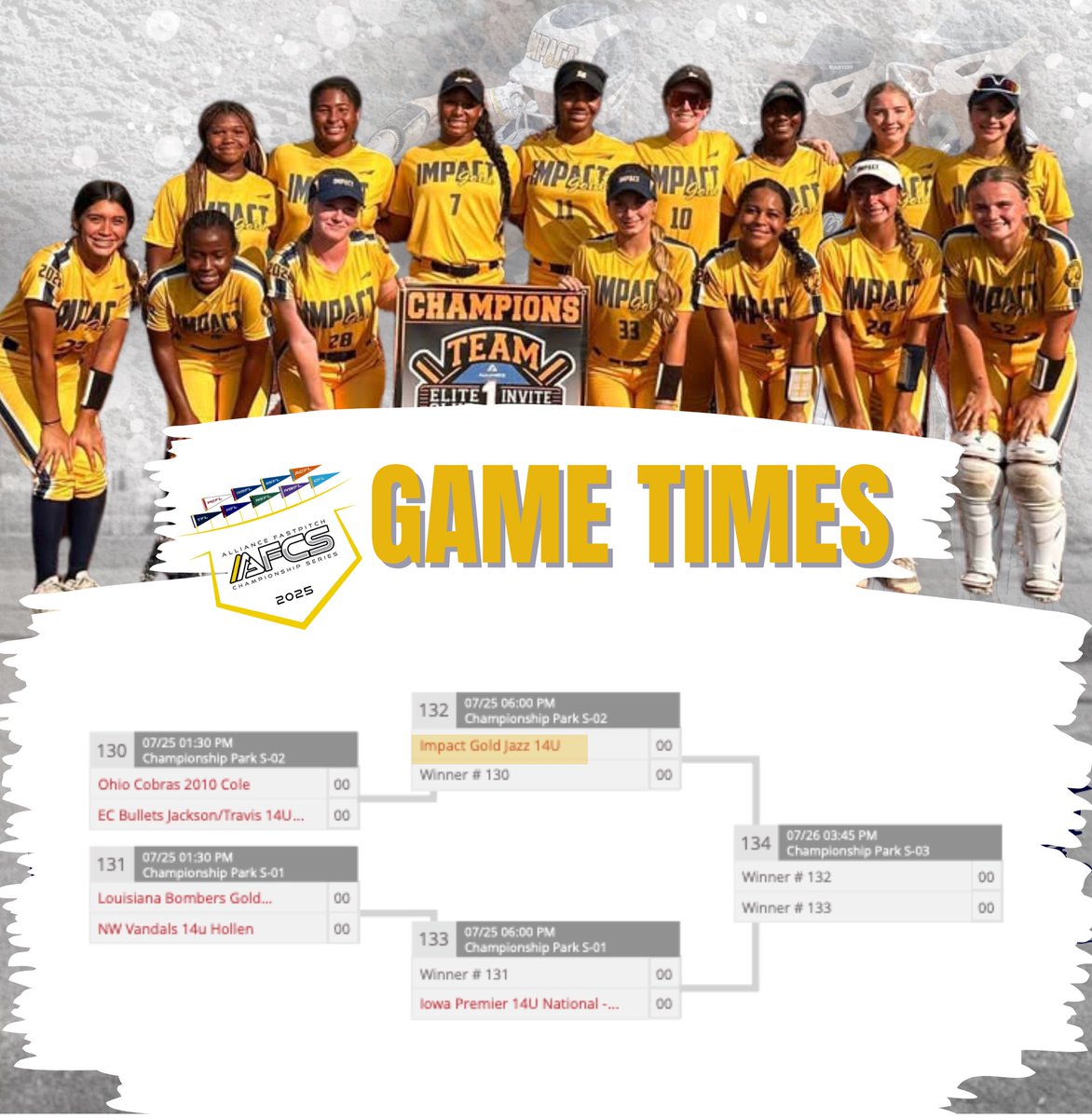 14ujazz's tweet image. Friday, WE start Alliance Fastpitch Championship Series! Indy here we come!! We are ready to represent and COMPETE!! #igjazz14u #betheimpact #trusttheprocess