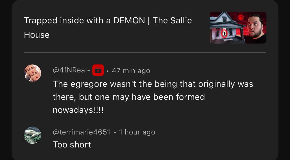 I put a lot into making the Sallie house vid , and this person just comments "too short". 

I honestly feel like I can't ever win. People tell me stuff is too long , and then they tell me it's too short