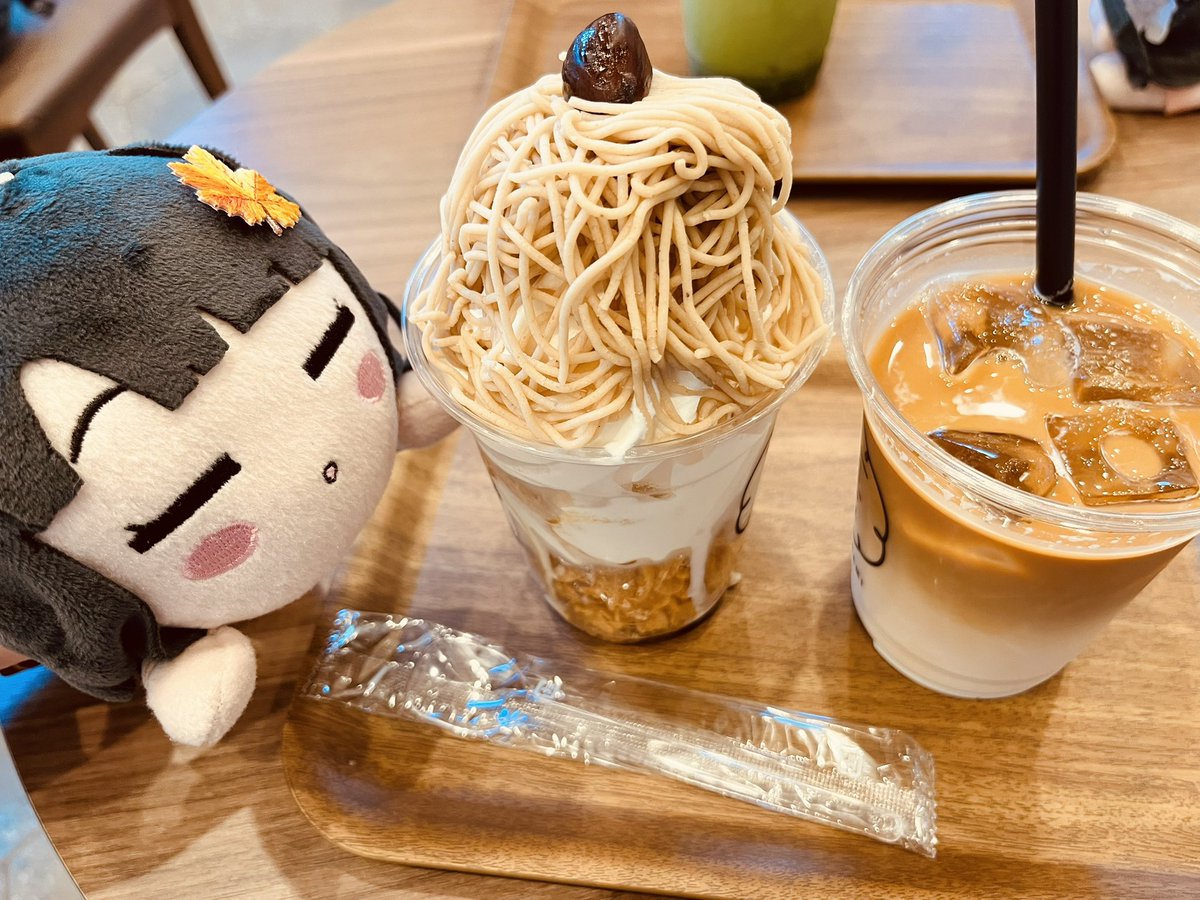 moj_0404's tweet image. 吟子ちゃん、美味しそうなモンブランだよ👘✨