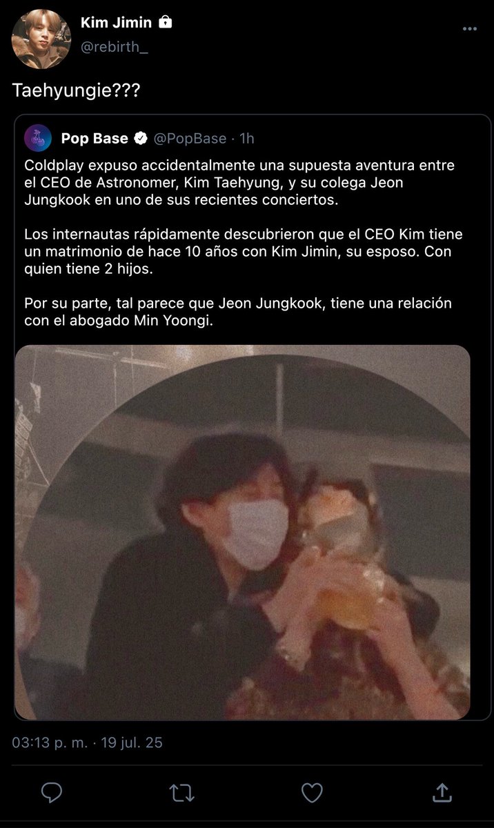 httyoonmine's tweet photo. #yoonmin #au |  Dont’t Say You Love Me 🥀

jimin y yoongi no tienen relación alguna, pero el destino les tiene una jugada cuando descubran que sus parejas los han estado engañando y todo gracias a que fueron expuestos en un concierto de coldplay. https://t.co/rc6EVVuh7y