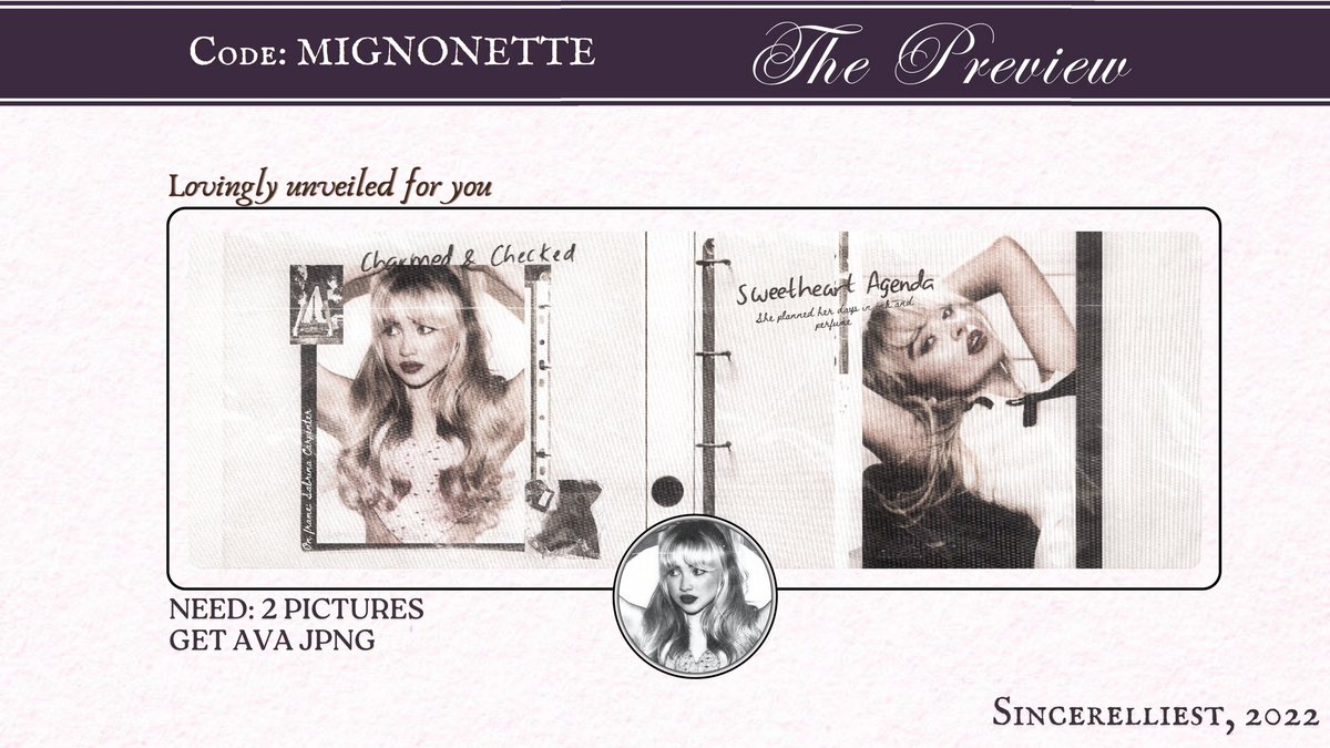 sonnetfindsyou's tweet image. (repost is highly appreciated)

☎︎: OPTIP 𝙈𝙄𝙂𝙉𝙊𝙉𝙀𝙏𝙏𝙀

Drop your most iconic shots and it’ll need 2 pics per layout: one close-up to catch the essence, and one full body to let the whole look breathe!

Please check the ALT for more information. 

#zonauang