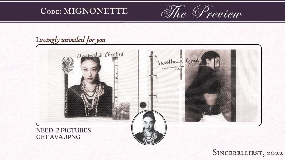 sonnetfindsyou's tweet image. (repost is highly appreciated)

☎︎: OPTIP 𝙈𝙄𝙂𝙉𝙊𝙉𝙀𝙏𝙏𝙀

Drop your most iconic shots and it’ll need 2 pics per layout: one close-up to catch the essence, and one full body to let the whole look breathe!

Please check the ALT for more information. 

#zonauang