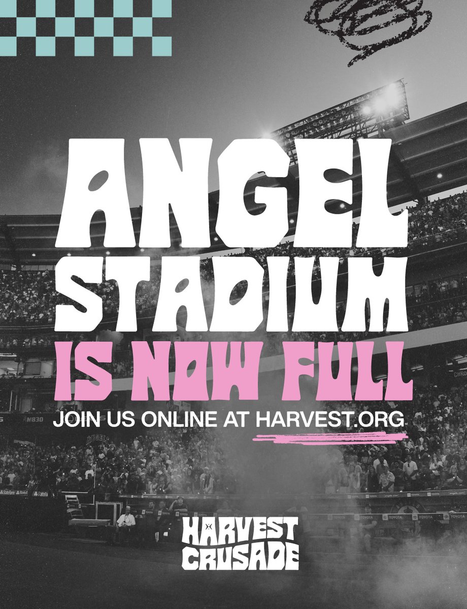 Angel Stadium is now full! Please join us online to experience the Harvest Crusade live now at hubs.la/Q03xZmFY0.