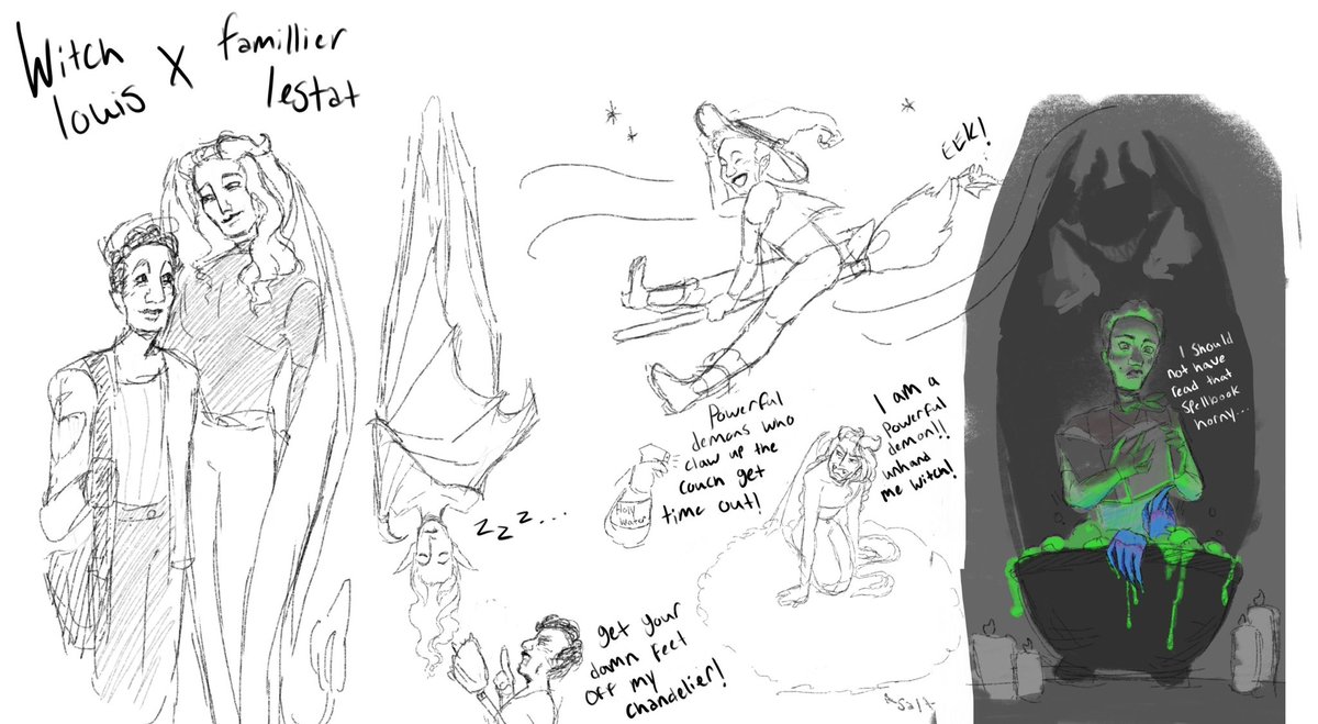 _ramen_ghost_'s tweet image. ...i have no explanation for this au, i just think it's cute. i wanna do a colored sketch of both their designs- so maybe i'll post that too whenever it's done