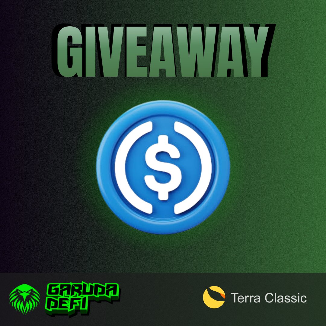 🚨 Garuda DeFi Giveaway! 

Prizes:
🥇 25 $USDC
🥈 10 $USDC
🥉 5 $USDC

How to enter:
✅ Follow me
✅ Like + RT
✅ Tag your friends

Winners picked randomly in 48H ⏳
Good luck! 🍀

#LUNC #TerraClassic #Giveaway #DeFi