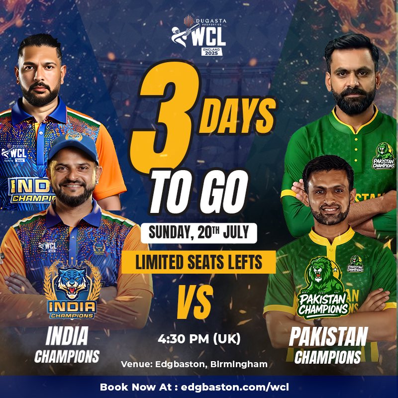 Indian Team Boycott Match Against Pakistan In WCL 2025.

#WCL25 #WCLIndiaChampions 
#WCLiveTraffic #wclseason2