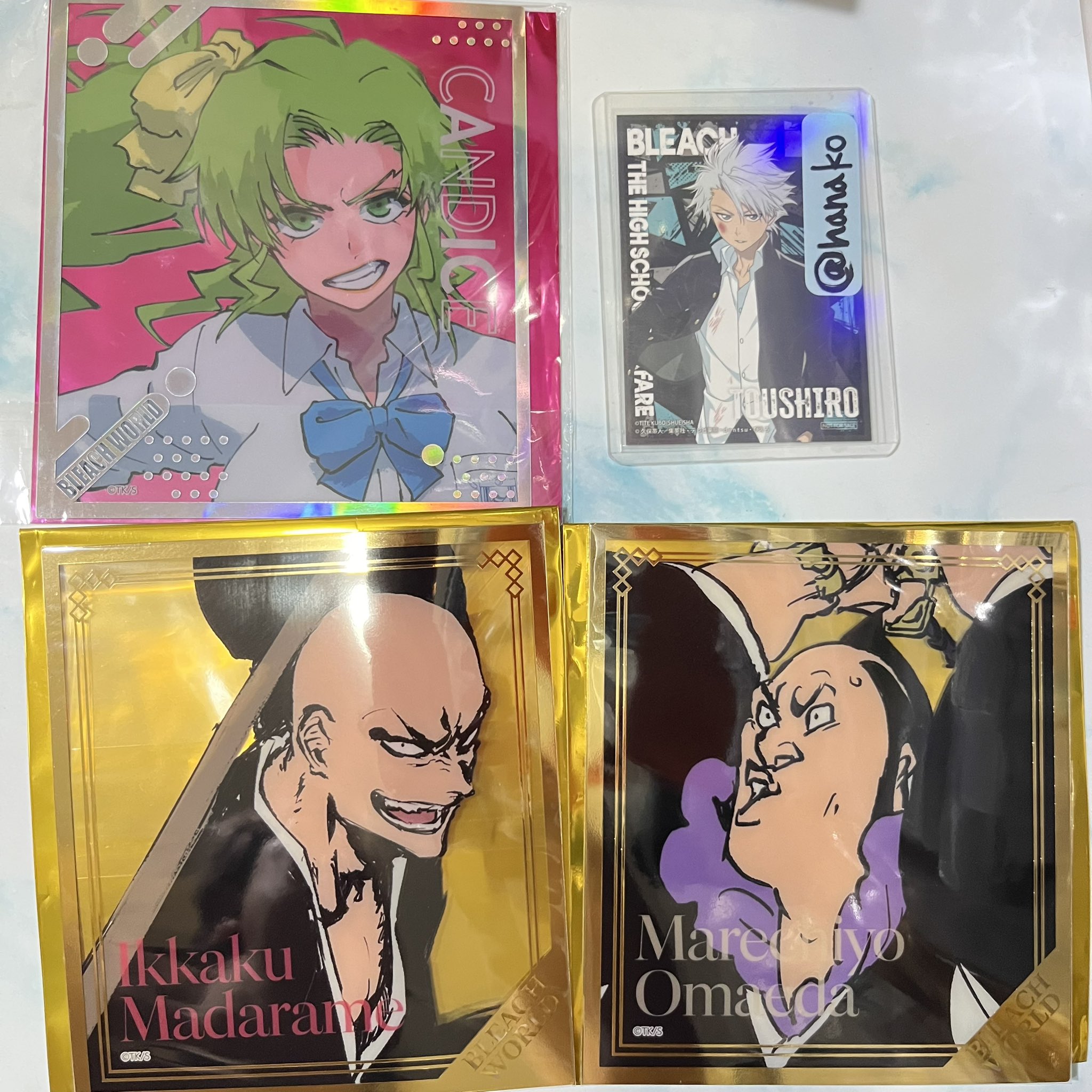 BLEACH WORLD クリアミニ色紙　浮竹　京楽 BLEACH WORLD 浮竹十四郎 クリアミニ色紙 - メルカリ