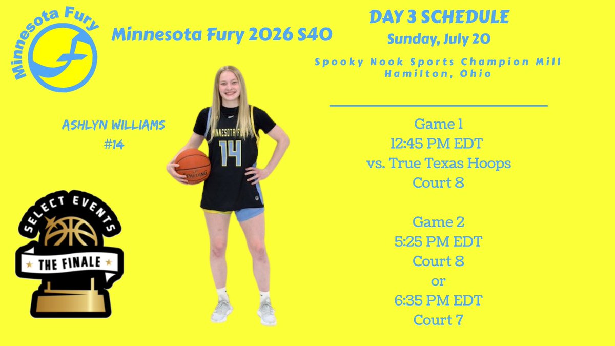 Ashlyn Fox Williams (@ashlynwhoops) on Twitter photo Elite 8 bound‼️‼️Day 3 schedule!! Elite 8 bound‼️‼️Day 3 schedule!!