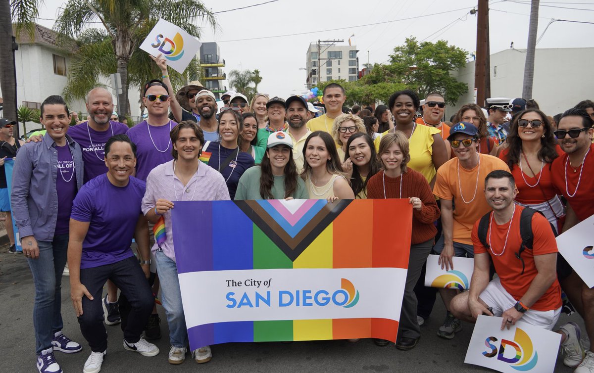 MayorToddGloria's tweet image. Happy Pride, San Diego! Today, we marched with purpose, pride, and power. Despite everything, our LGBTQ+ community continues to lead with love and courage. Proud to celebrate 51 years of LGBTQ+ visibility, joy, and progress. #Forward #ForAllofUs
