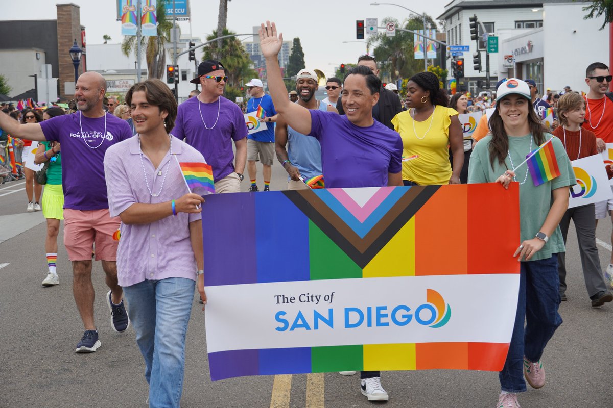 MayorToddGloria's tweet image. Happy Pride, San Diego! Today, we marched with purpose, pride, and power. Despite everything, our LGBTQ+ community continues to lead with love and courage. Proud to celebrate 51 years of LGBTQ+ visibility, joy, and progress. #Forward #ForAllofUs