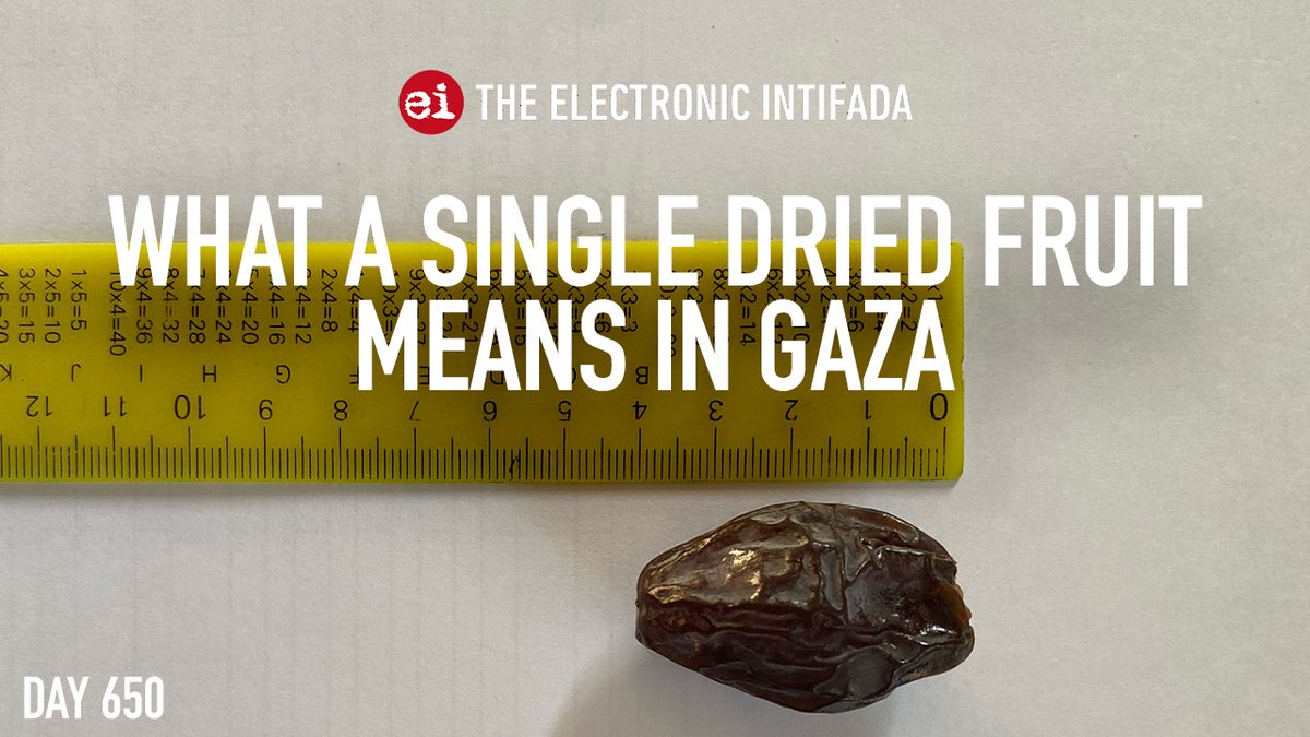 intifada's tweet image. What a single dried fruit means in Gaza, with @AsemAlnabeh
YouTube: trib.al/MMVglGt
Rumble: trib.al/lFjcuYG