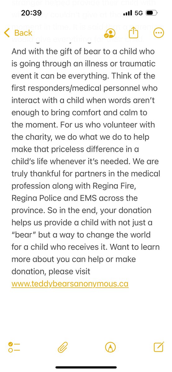 Just a little something I wrote the other day about why we do what we do for this amazing charity. Give it a read &amp; a share. <a href="/PADSk9Merlot/">K9 Merlot</a> <a href="/CTSSask/">RPS Combined Traffic Services</a> <a href="/Regina_Fire/">Regina Fire</a> <a href="/reginapolice/">Regina Police</a> <a href="/ctvregina/">CTV Regina</a> <a href="/ReginaRedSox/">Regina Red Sox</a> <a href="/TeddyBearsAnon/">TeddyBearsAnonymous</a> <a href="/leaderpost/">Regina Leader-Post</a> <a href="/GlobalRegina/">Global Regina</a> <a href="/SabeenInTheCity/">Sabeen Ahmad</a>