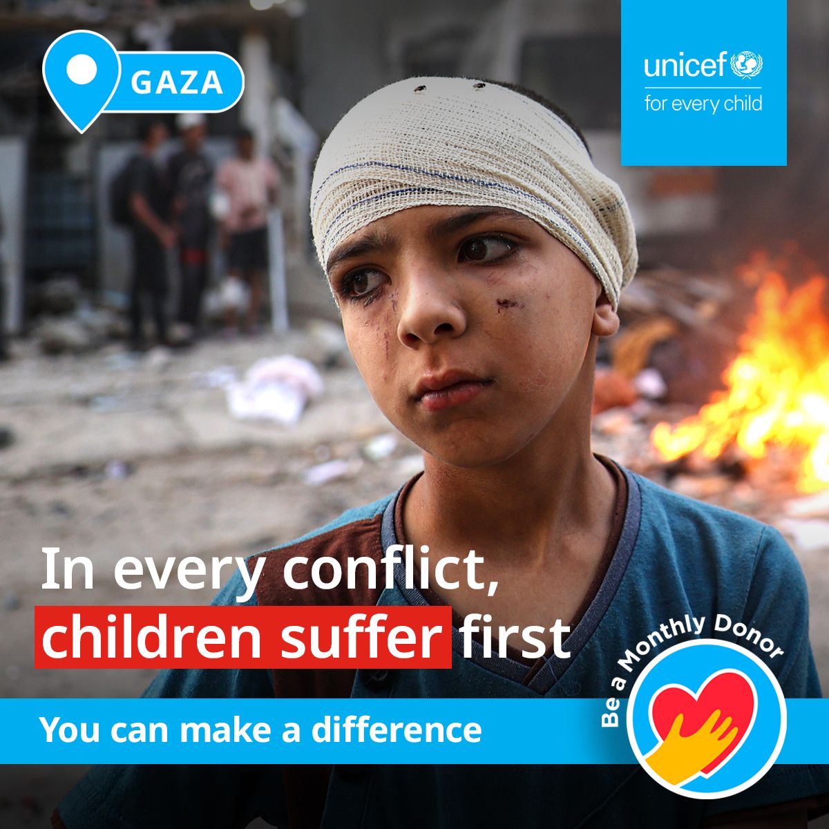 myUNICEF's tweet image. Children in Gaza are paying the highest price — injured, displaced, and afraid. In every conflict, they suffer first.
Be a Wira untuk Kanak-kanak. Stand with children when it matters most.
👉 bit.ly/WiraUntukKanak2
#WiraUntukKanakKanak #ForEveryChild #UNICEFMalaysia