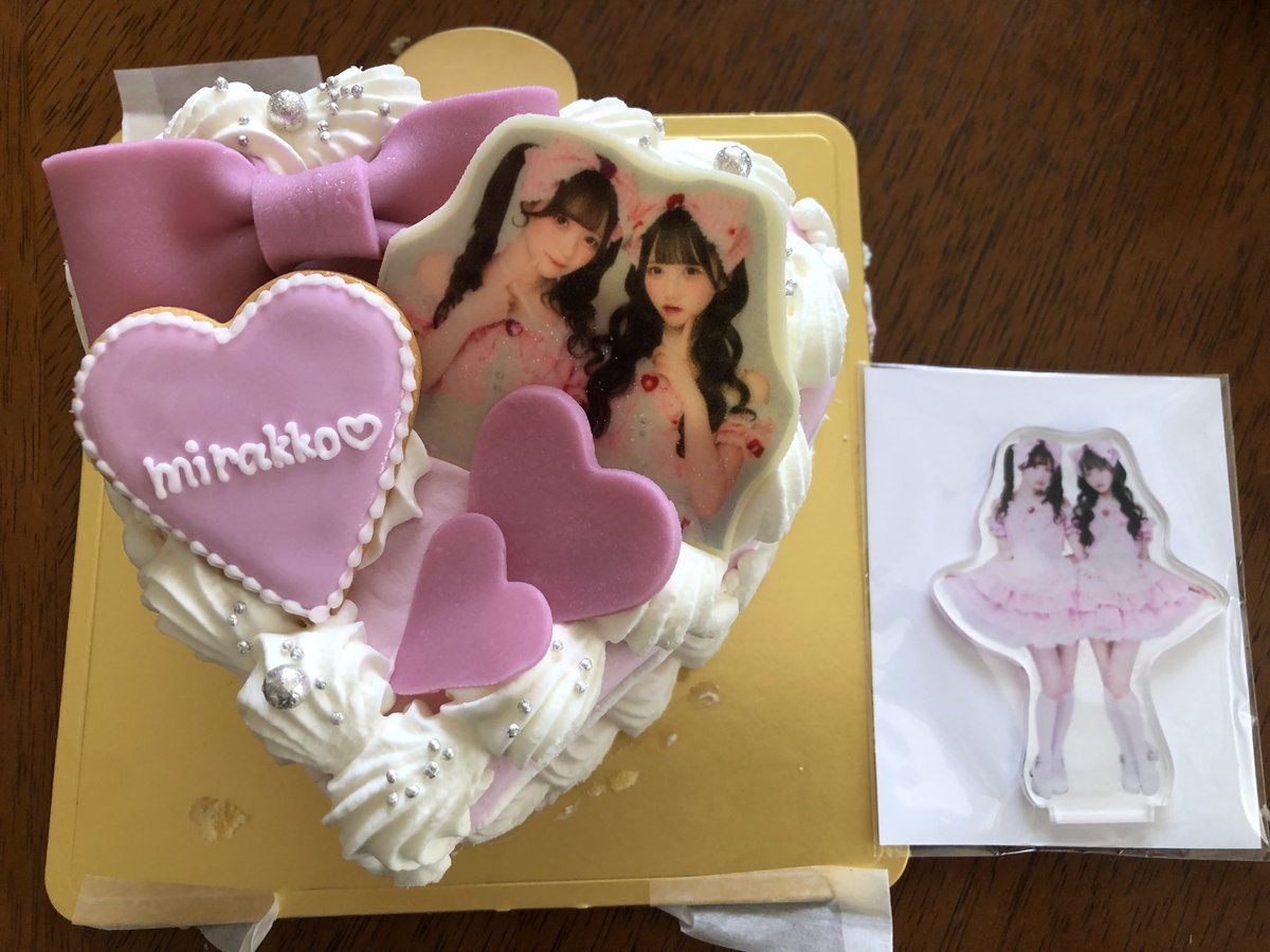 orangesoul1609's tweet photo. みらっこのケーキ届いた!
可愛い&美味しそう🤤♥️💜
#みらっこ
#cakewith https://t.co/ul9ZWv5dBs